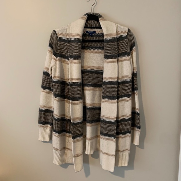 Old Navy Sweaters - Cozy Striped Neutral Cardigan